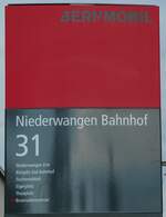 (237'530) - BERNMOBIL-Haltestellenschild - Niederwangen, Bahnhof - am 26.