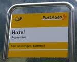 rosenlaui/748565/197811---postauto-haltestellenschild---rosenlaui-hotel (197'811) - PostAuto-Haltestellenschild - Rosenlaui, Hotel - am 16. September 2018