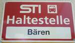 (133'870) - STI-Haltestellenschild - Schwarzenegg, Bren - am 28. Mai 2011