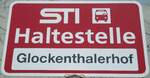 Steffisburg/736832/130298---sti-haltestellenschild---steffisburg-glockenthalerhof (130'298) - STI-Haltestellenschild - Steffisburg, Glockenthalerhof - am 10. Oktober 2010