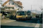 (021'605) - STI Thun - Nr. 22/BE 419'022 - Volvo/R&J (ex SAT Thun Nr. 22) am 2. Februar 1998 in Thun-Lerchenfeld, Forstweg