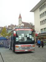 (136'717) - Wenger, Interlaken - Nr. 1/BE 74'908 - Setra am 10. November 2011 in Thun, Waisenhausplatz