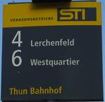 Thun/736506/129297---sti-haltestellenschild---thun-bahnhof (129'297) - STI-Haltestellenschild - Thun, Bahnhof - am 4. September 2010
