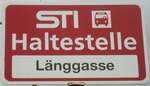 (133'210) - STI-Haltestellenschild - Thun, Lnggasse - am 12.