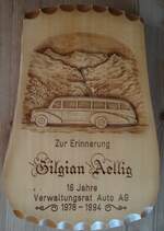 Thun/742499/143603---holzbrett-zur-erinnerung-gilgian (143'603) - Holzbrett 'Zur Erinnerung Gilgian Aellig' am 3. April 2013 in Thun
