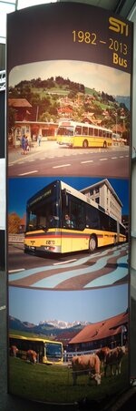 (145'089) - Plakatsule fr STI 1982 - 2013 Bus - am 16. Juni 2013 in Thun, Garage