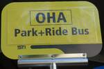 (174'431) - STI-Haltestellenschild - OHA Park+Ride Bus - am 1. September 2016 in Thun, OHA