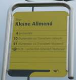 (196'473) - STI-Haltestellenschild - Thun, Kleine Allmend - am 2.