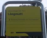 (209'732) - STI-Haltestellenschild - Allmendingen bei Thun, Lngmatt - am 22.