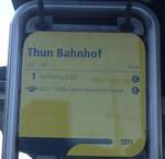 Thun/751883/226227---sti-haltestellenschild---thun-bahnhof (226'227) - STI-Haltestellenschild - Thun, Bahnhof - am 10. Juli 2021
