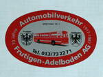 Thun/756586/229399---kleber-zum-jubilaeum-70 (229'399) - Kleber zum Jubiläum 70 Jahre Automobilverkehr Frutigen-Adelboden AG 1917-1987 am 18. Oktober 2021 in Thun