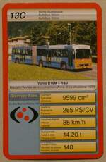 (233'501) - Quartett-Spielkarte mit Mystery Park-Bus am 8. Mrz 2022 in Thun