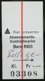 (244'040) - RBS-Spezialbillet am 19. Dezember 2022 in Thun
