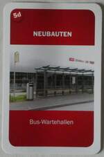 (244'321) - Quartett-Spielkarte  Bus-Wartehallen  am 1. Januar 2023 in Thun