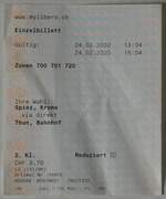 (245'956) - STI-Einzelbillet am 8. Februar 2023 in Thun
