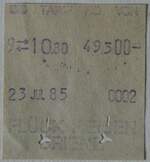 (246'068) - Flck-Einzelbillet vom 23. Juli 1985 am 12. Februar 2023 in Thun