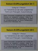 (250'420) - Reisepost-Fahrausweise am 25. Mai 2023 in Thun (Rckseite)