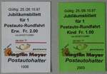 (252'754) - Postauto-Rundfahrt Jubilumsbillette am 16.
