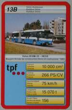 (254'260) - Quartett-Spielkarte mit TPF-Volvo/Hess am 27. August 2023 in Thun