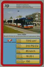 (255'436) - Quartett-Spielkarte mit TPG-Volvo am 19. September 2023 in Thun
