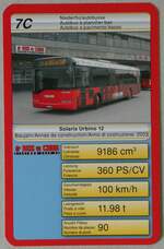 (256'057) - Quartett-Spielkarte mit SBC-Solaris Urbino 12 am 9. Oktober 2023 in Thun