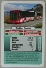 (256'060) - Quartett-Spielkarte mit Gelenkbus Chur am 9. Oktober 2023 in Thun