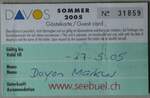 (256'112) - VBD-Spezialbillet vom 27. Mai 2005 am 15. Oktober 2023 in Thun