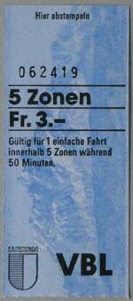 (257'182) - VBL-Einzelbillet am 19. November 2023 in Thun