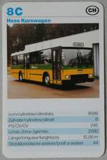 (259'421) - Quartett-Spielkarte mit Volvo/Hess Kurswagen am 18. Februar 2024 in Thun