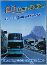 (259'611) - Dhler-Costa-Blanca-Express November 2001 bis Mrz 2002 am 25.