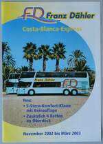 (259'614) - Dhler-Costa-Blanca-Express November 2002 bis Mrz 2003 am 25.