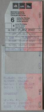 (261'572) - AAGU-Mehrfahrtenkarte am 20. April 2024 in Thun
