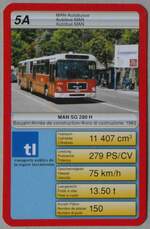 (261'803) - Quartett-Spielkarte mit tl MAN SG 280 H Nr. 454 am 28. April 2024 in Thun