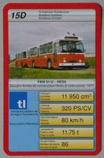 (261'805) - Quartett-Spielkarte mit tl FBW/Hess 91-U Nr. 401 am 28. April 2024 in Thun