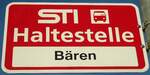(136'804) - STI-Haltestellenschild - Wattenwil, Bren - am 22.