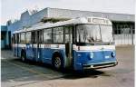 (052'032) - TPF Fribourg - Nr. 334 - Saurer/Hess Trolleybus (ex TF Fribourg Nr. 34) am 17. Februar 2002 in Fribourg, Garage