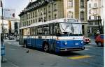 (052'501) - TPF Fribourg - Nr. 334 - Saurer/Hess Trolleybus (ex TF Fribourg Nr. 34) am 17. Mrz 2002 in Fribourg, Tivoli