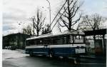 (057'223) - TPF Fribourg - Nr. 340 - Saurer/Hess Trolleybus (ex TF Fribourg Nr. 40) am 3. November 2002 in Fribourg, Chassotte