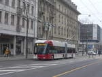 (223'541) - TPF Fribourg - Nr. 6609/FR 301'549 - Hess/Hess Gelenktrolleybus am 12. Februar 2021 beim Bahnhof Fribourg