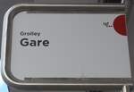 grolley-11/748179/195340---tpf-haltestellenschild---grolley-gare (195'340) - tpf-Haltestellenschild - Grolley, Gare - am 31. Juli 2018