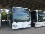 (220'031) - Interbus, Yverdon - Nr. 213/FR 300'704 - Mercedes (ex BVB Basel Nr. 791; ex Knecht, Windisch; ex AAGS Schwyz Nr. 84; ex VR La Chaux-de-Fonds Nr. 228) am 23. August 2020 in Kerzers, Murtenstrasse