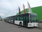 (226'200) - Interbus, Yverdon - Nr. 214 - Mercedes (ex BVB Basel Nr. 793; ex ASN Stadel Nr. 183) am 4. Juli 2021 in Kerzers, Interbus