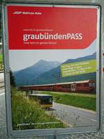arosa/736332/128718---plakat-fuer-den-graubuendenpass (128'718) - Plakat fr den graubndenPASS am 13. August 2010 beim Bahnhof Arosa