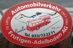 (130'040) - Kleber zum Jubilum 70 Jahre Automobilverkehr Frutigen-Adelboden AG 1917-1987 am 18.