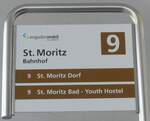 st-moritz/747278/188116---engadin-mobil-haltestellenschild---st (188'116) - engadin mobil-Haltestellenschild - St. Moritz, Bahnhof - am 3. Februar 2018
