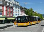 (252'447) - PostAuto Nordschweiz - BL 128'484/PID 11'496 - Mercedes am 7. Juli 2023 beim Bahnhof Delmont