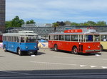 Luzern/500940/171252---tl-lausanne-rtrobus-- (171'252) - TL Lausanne (Rtrobus) - Nr. 2 - FBW/Eggli Trolleybus (ex Nr. 3) + VB Biel - Nr. 21 - Berna/Hess Trolleybus am 22. Mai 2016 in Luzern, Verkehrshaus