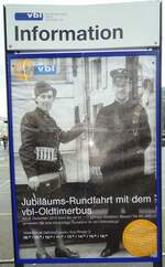 (131'417) - Plakat fr die Jubilums-Rundfahrt mit dem vbl-Oldtimerbus am 8. Dezember 2010 beim Bahnhof Luzern