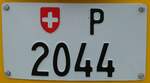 oberkirch-2/786151/239691---nummernschild---p-2044 (239'691) - Nummernschild - P 2044 - am 27. August 2022 in Oberkirch, CAMPUS Sursee
