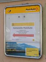 Wolhusen/912953/285692---pfeil-zur-haltestelle-postauto (285'692) - Pfeil zur Haltestelle PostAuto am 23. M�rz 2026 beim Bahnhof Wolhusen